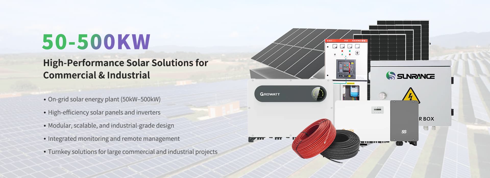 Sunrange 50kW&ndash;500kW On-Grid Solar Power System