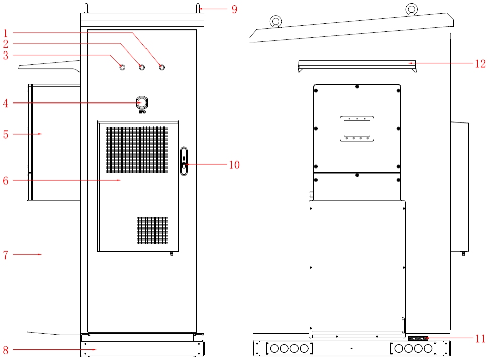 Sunrange 50kw 120kwh Outdoor Energy Cabinet 